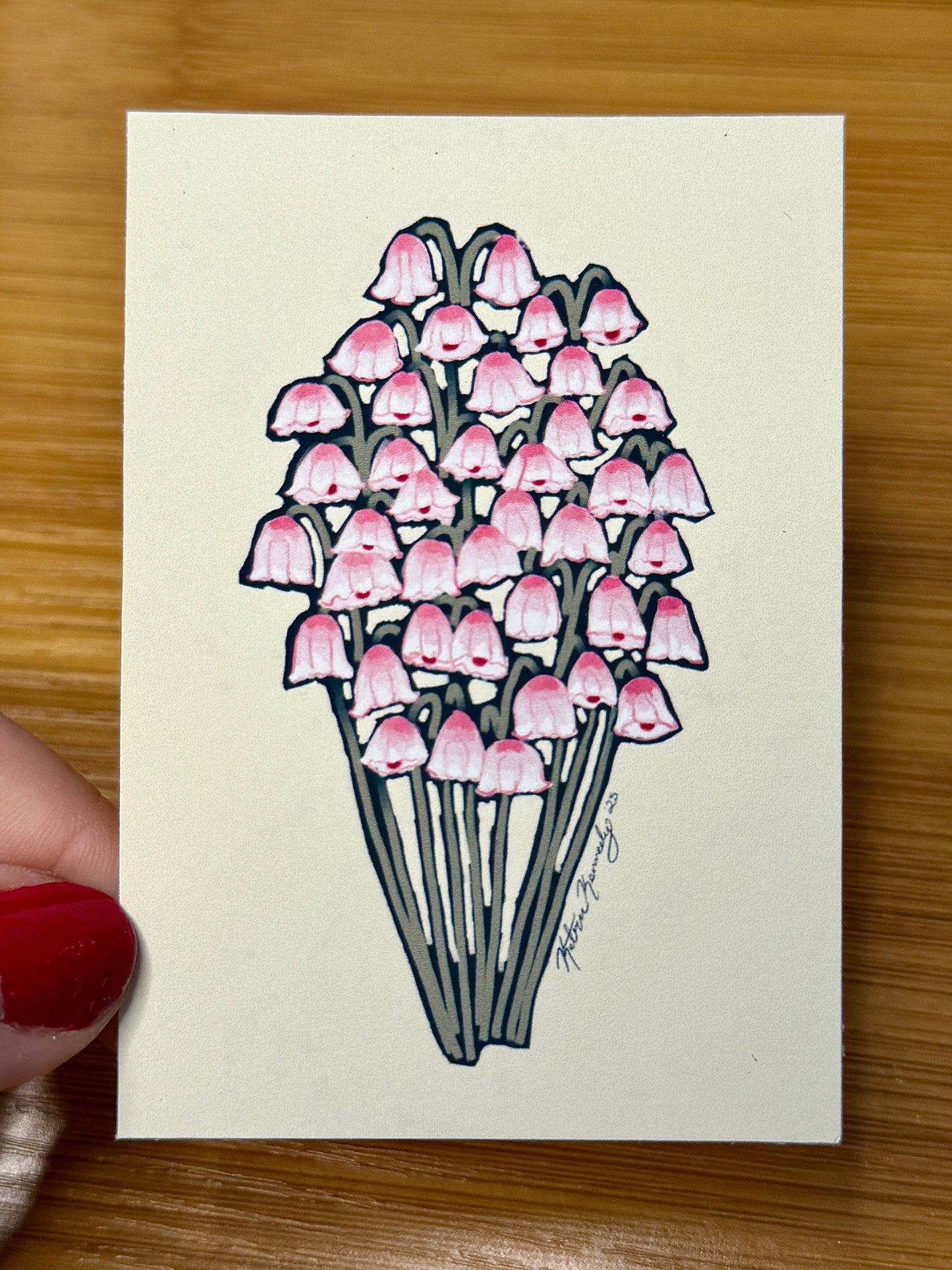 Mini Print - Pink Lily of the Valley