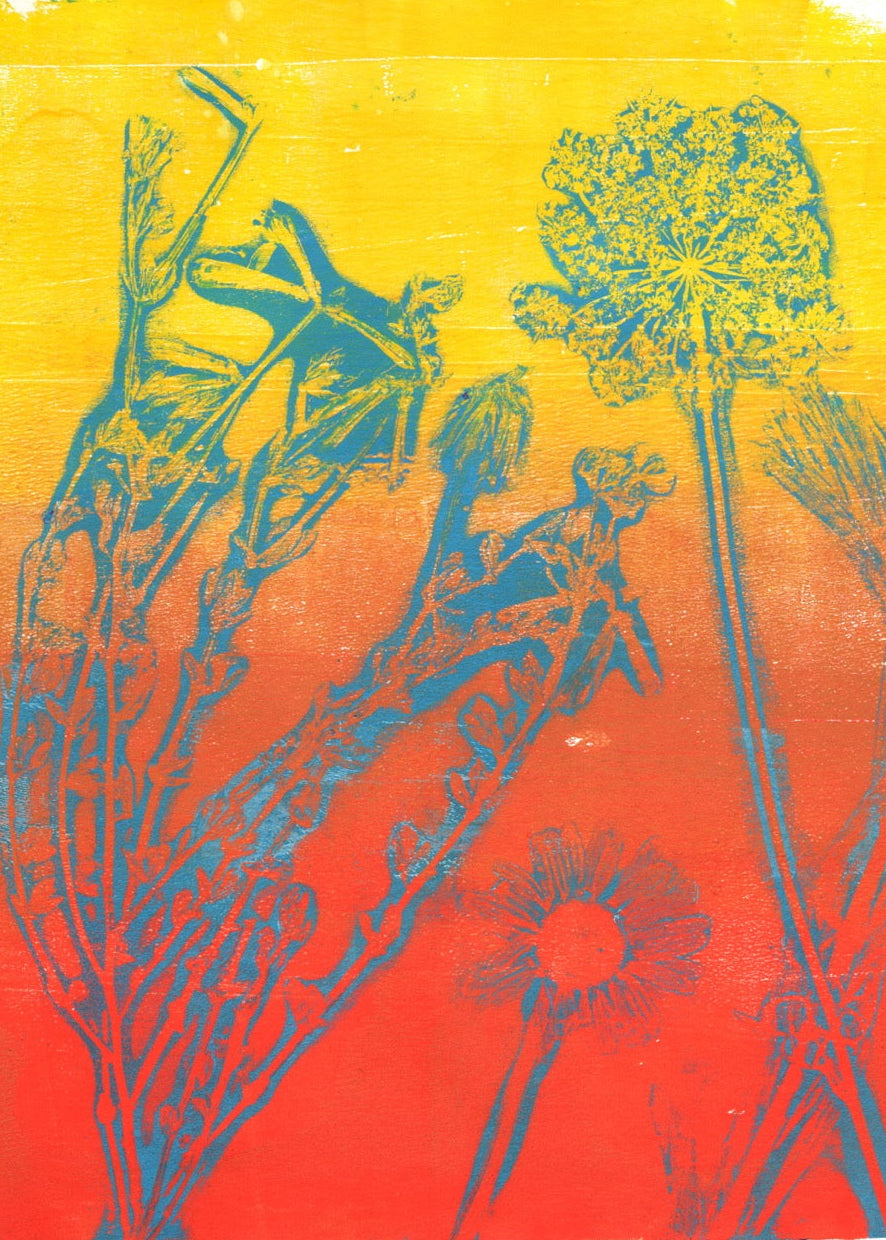 Summer Blooms Gel Monoprint