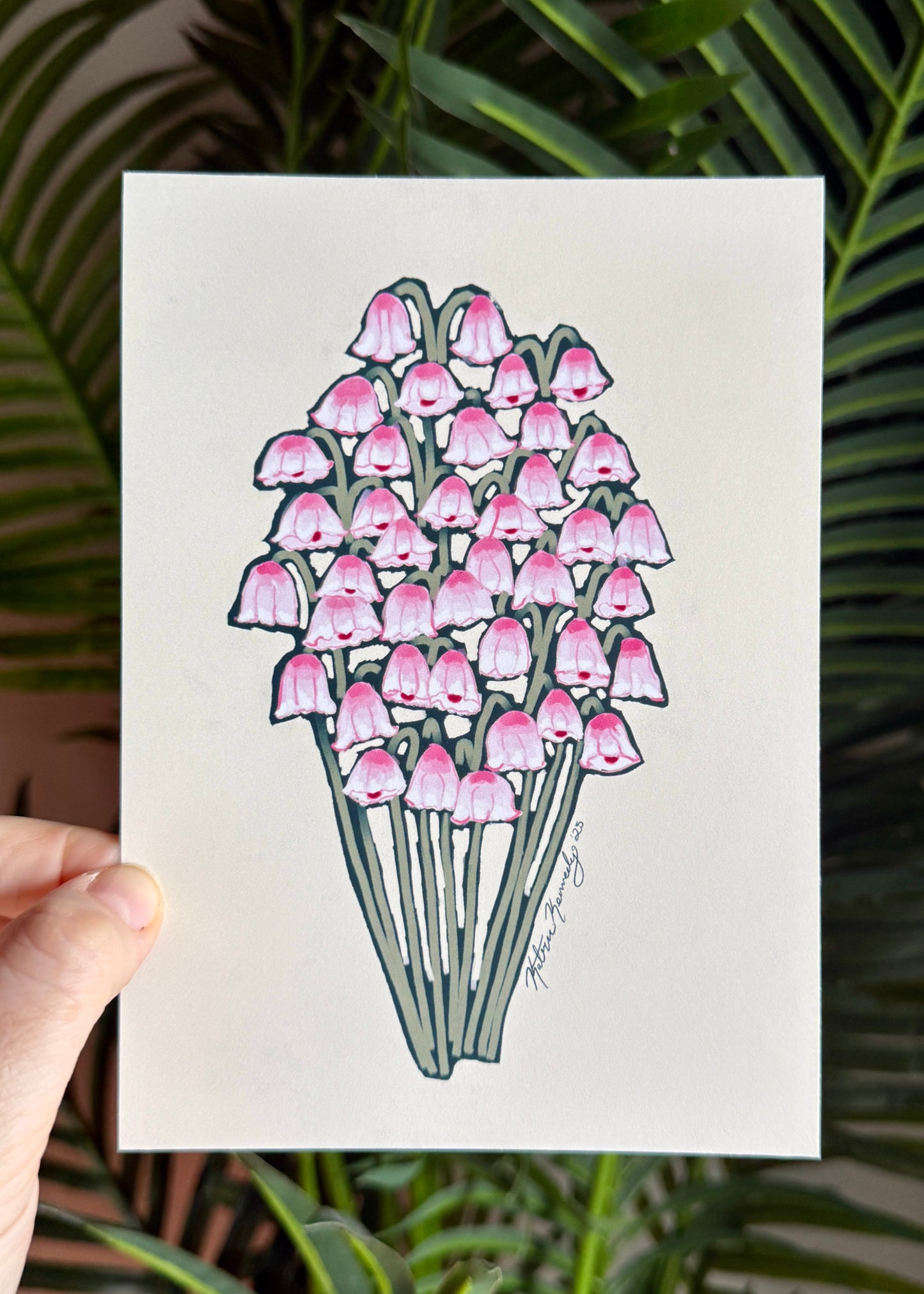 Pink Lily of the Valley Print