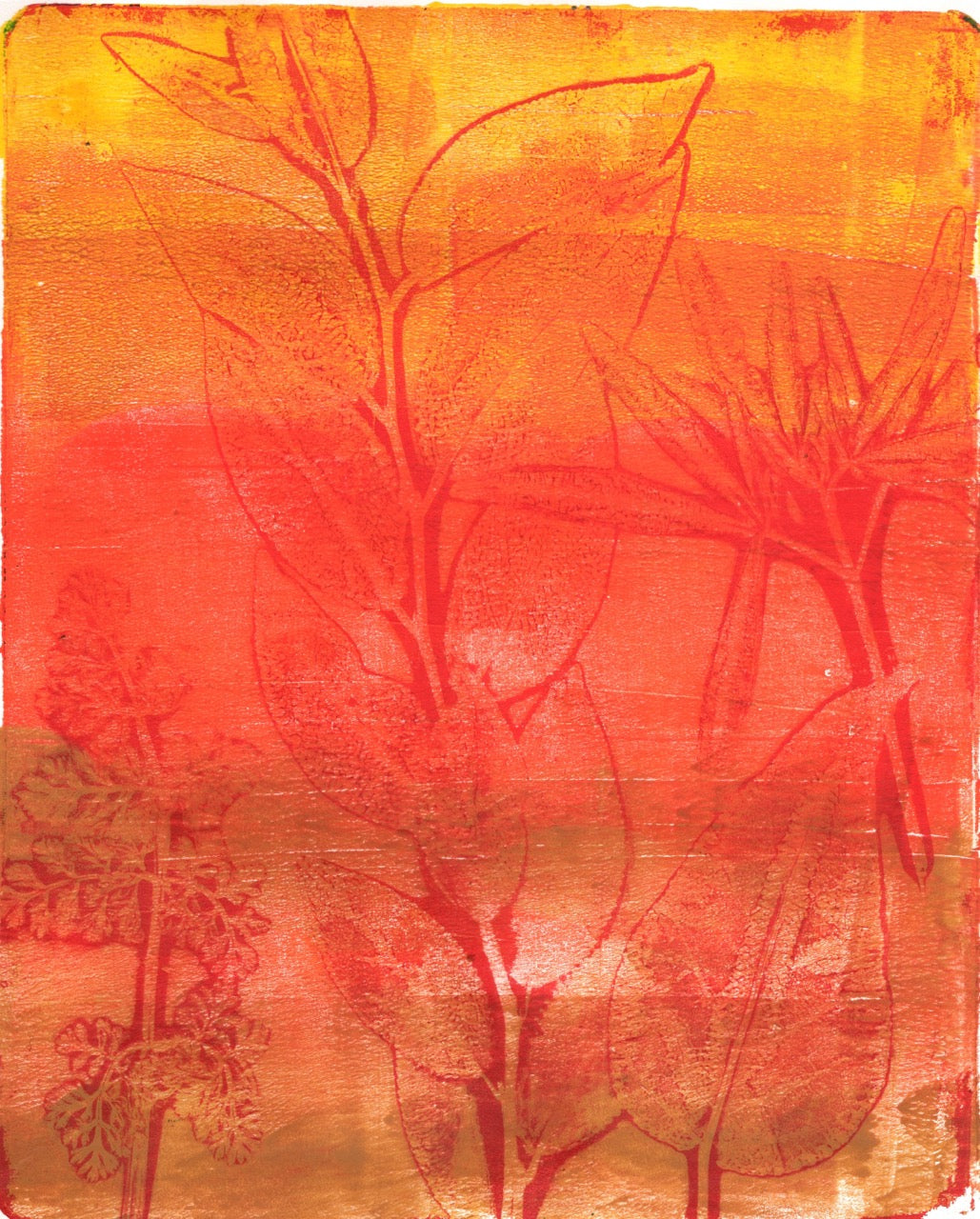 Autumn Daze Gel Monoprint